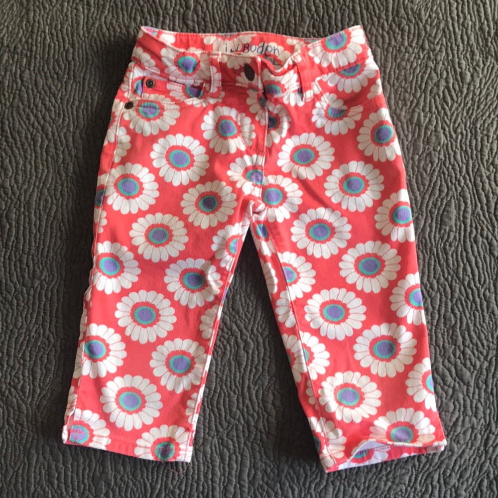 Mini Boden Girls' Floral Capri pants size 4